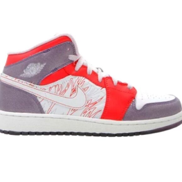 NIKE air Jordan 1 premium GS mid top shoes sneakers women’s 6.5 - Picture 8 of 8